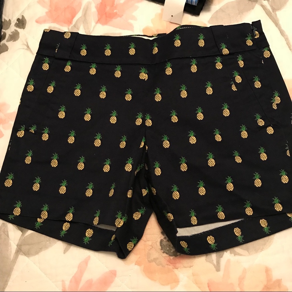 J Crew Pineapple print shorts